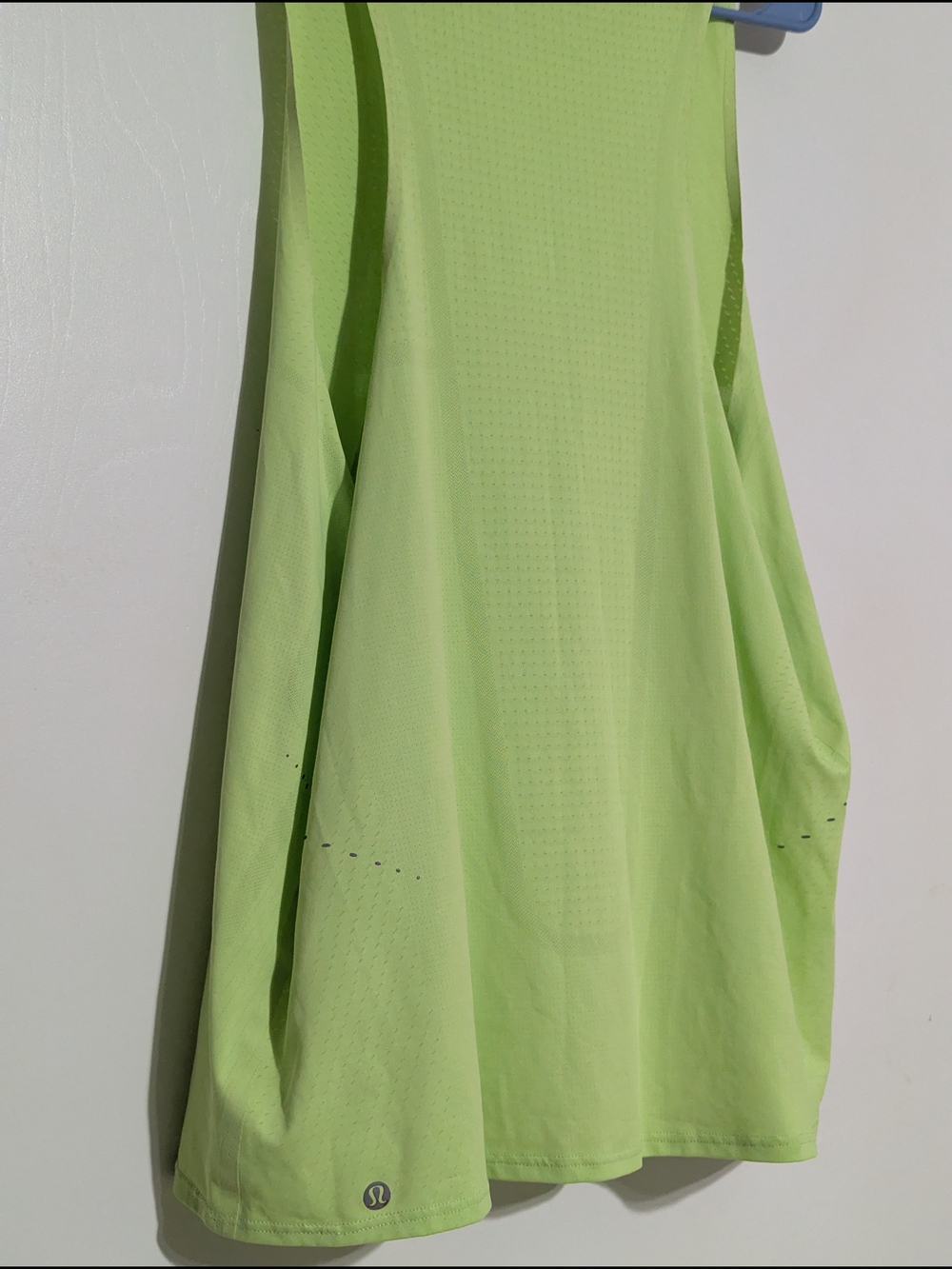 lululemon lime green athletic tank with subtle logo